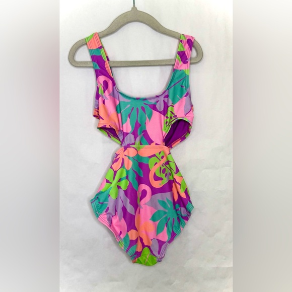 Tropical Flamingo One Piece Swimsuit - Picture 13 of 14